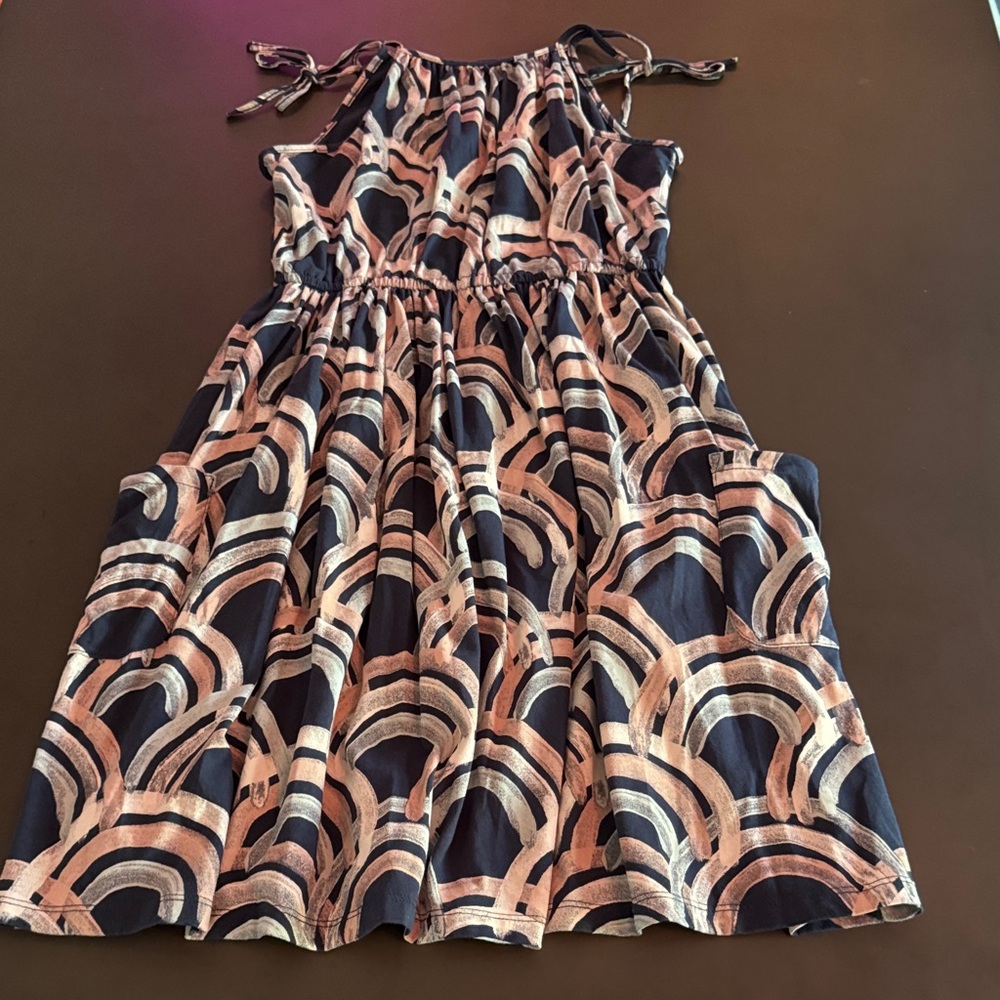 Tea Collection Kids Dress with Pink and Black Design